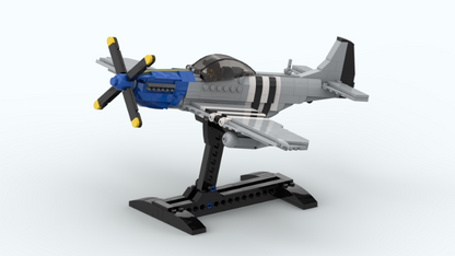 P-51 Mustang Fighter MOC Building Kit | WWII Aircraft Model