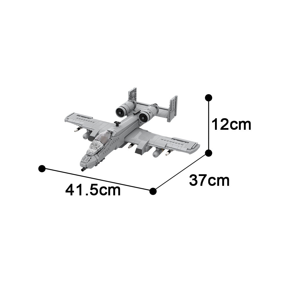a-10 thunderbolt ii aircraft building set | moc-174669 - 4