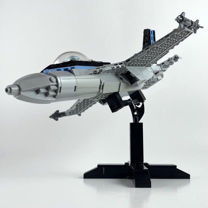 F/A-18E Fighter Jet MOC Building Kit with Display Stand - 5
