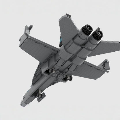 F/A-18E Super Hornet Fighter Jet MOC Building Kit - 4