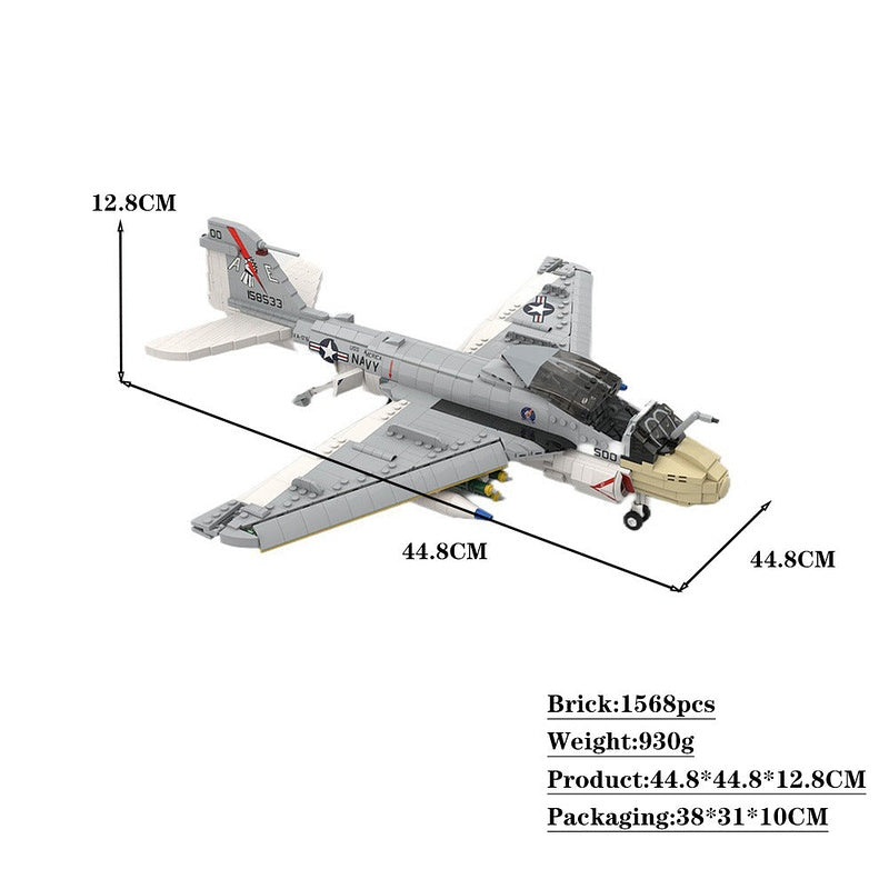 A-6E Intruder Attack Aircraft MOC Building Kit | 1:35 Scale Model - 4
