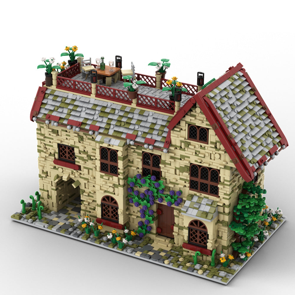 a house with an attic building kit | moc-135076 - 2