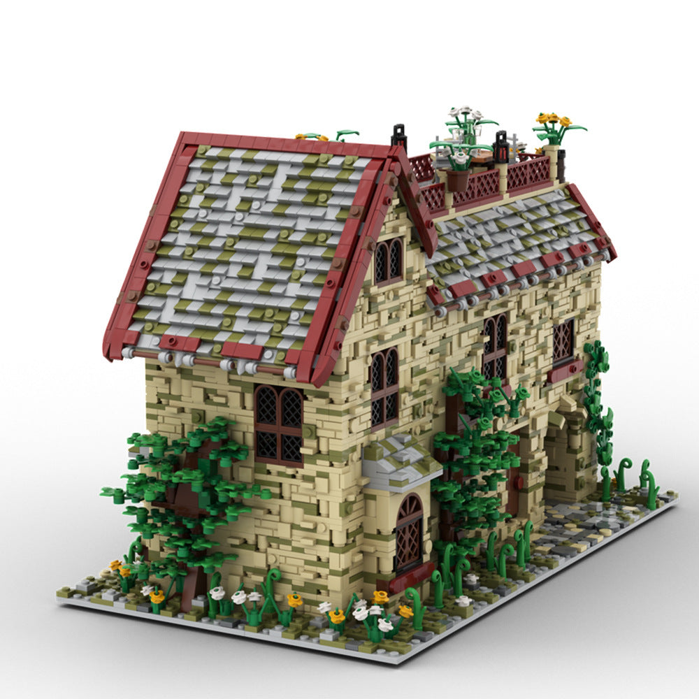 a house with an attic building kit | moc-135076 - 3