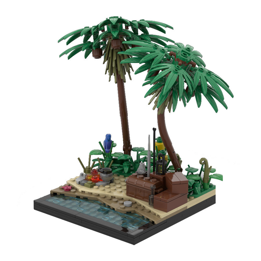 A Tropical Island Beach Building Kit | LEGO-Compatible MOC - 1