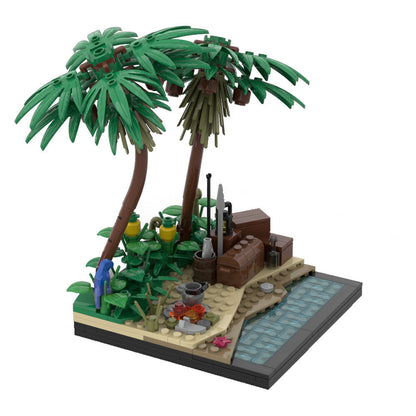 A Tropical Island Beach Building Kit | LEGO-Compatible MOC - 3