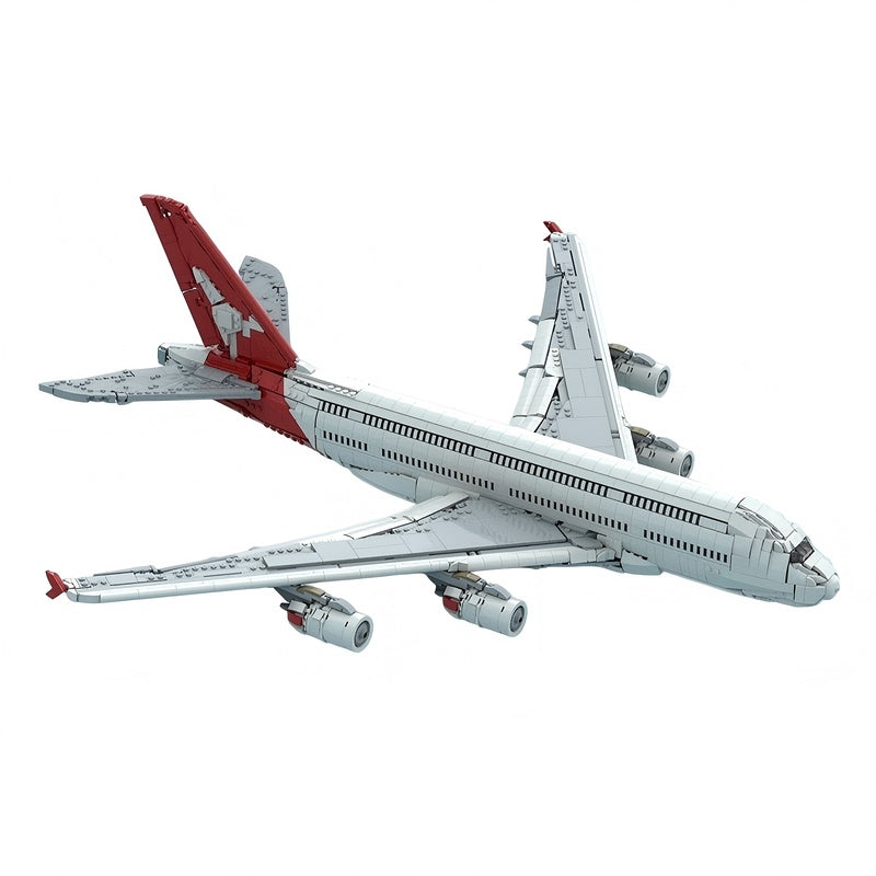 A380 Double Deck Aircraft MOC Building Kit | Widebody Plane Model - 1