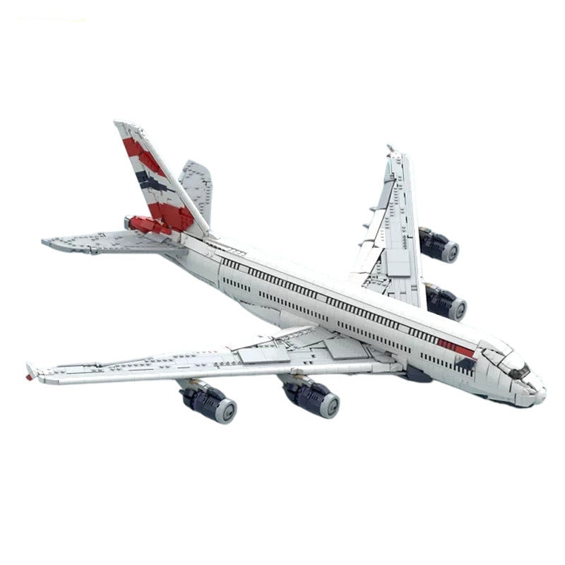 A380 Double Deck Aircraft MOC Building Kit | Widebody Plane Model - 1