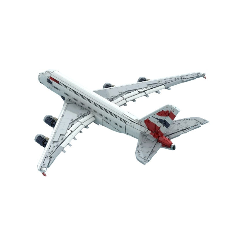A380 Double Deck Aircraft MOC Building Kit | Widebody Plane Model - 2
