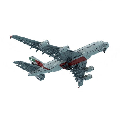 A380 Double Deck Aircraft MOC Building Kit | Widebody Plane Model - 2