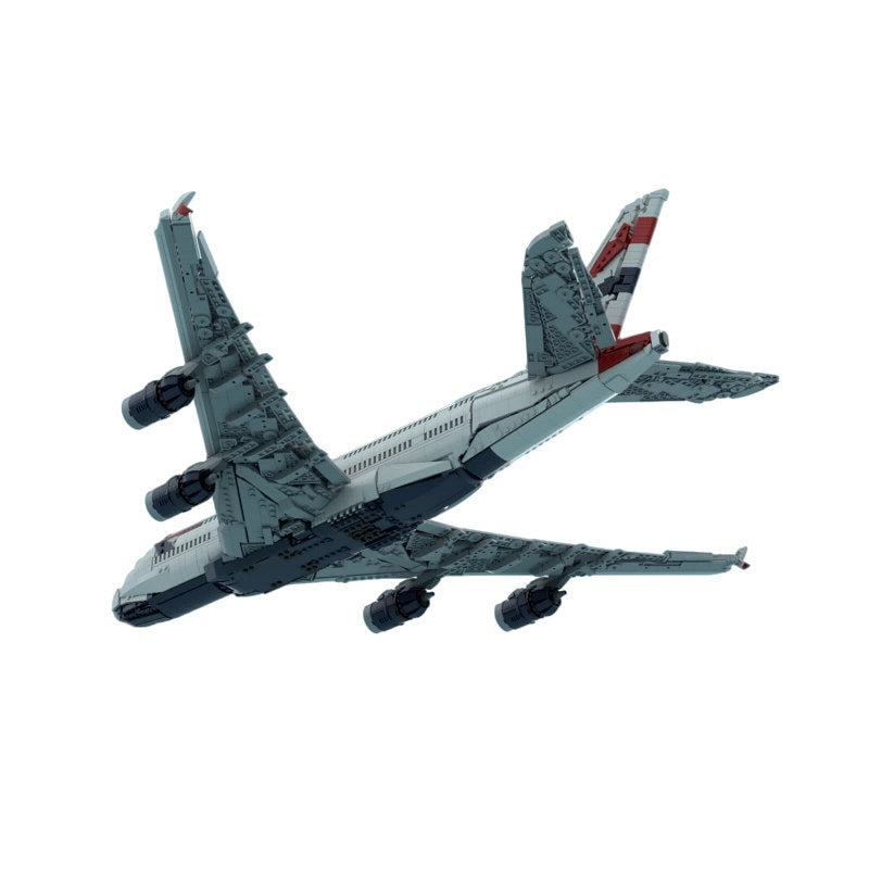 A380 Double Deck Aircraft MOC Building Kit | Widebody Plane Model - 3