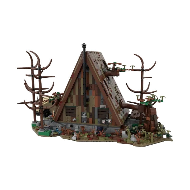 Abandoned Post-Apocalyptic A-Frame Cabin MOC Building Kit - 1