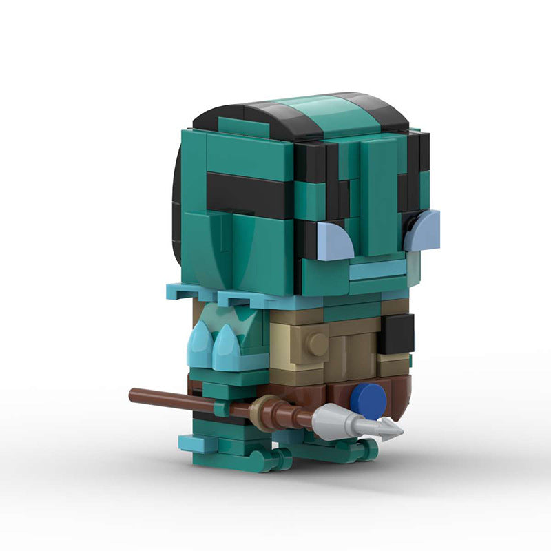 abe sapien brickheadz moc building set | lego compatible hellboy set - 3