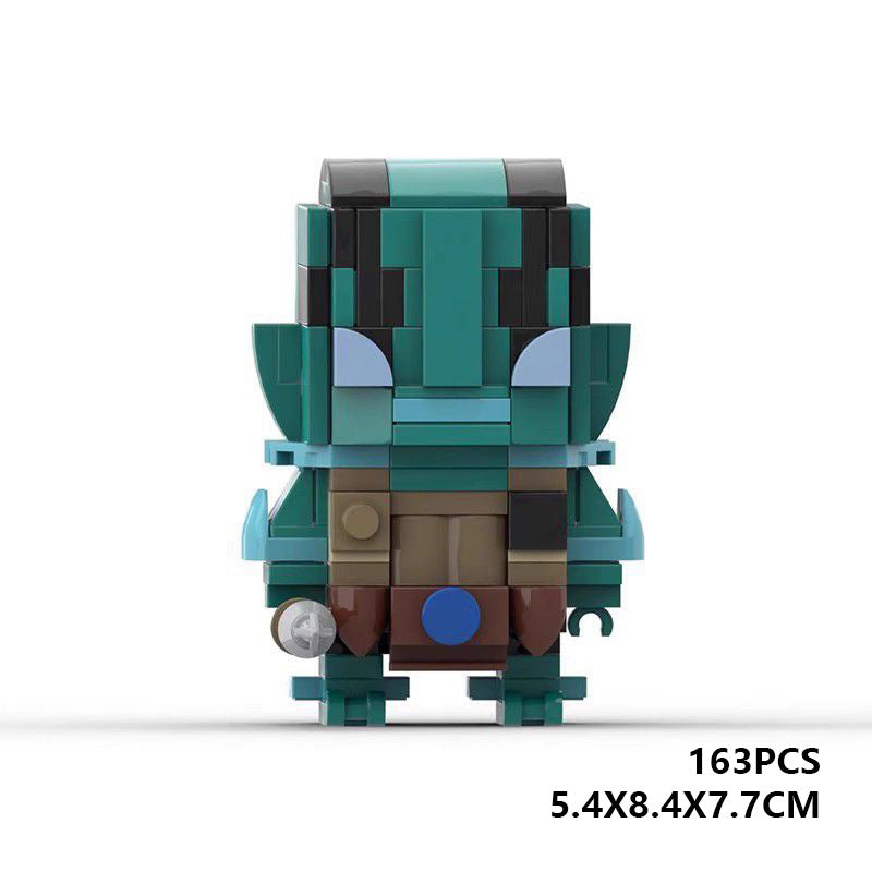 abe sapien brickheadz moc building set | lego compatible hellboy set - 4