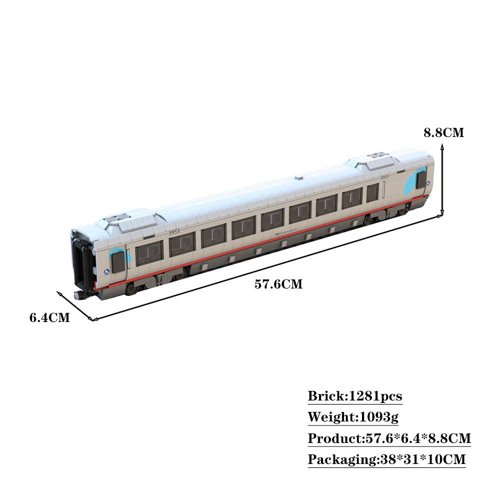 Acela Business Class Coach Building Kit | LEGO-Compatible MOC - 2