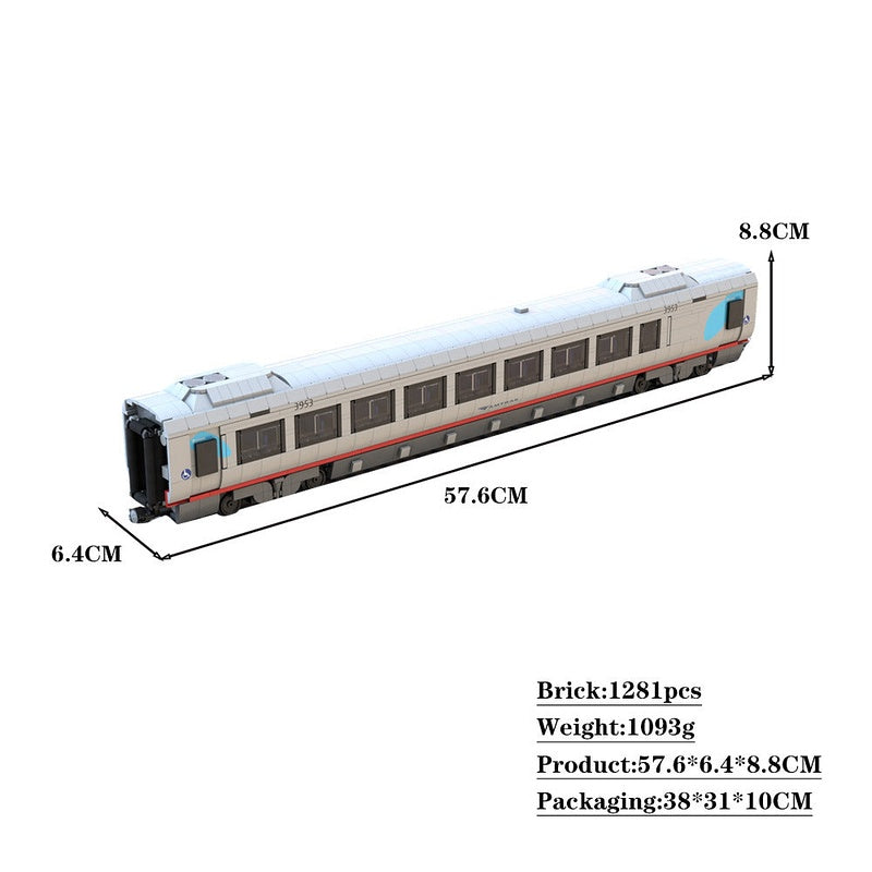 Acela Business Class Coach MOC Building Kit | High-Speed Train Model - 2