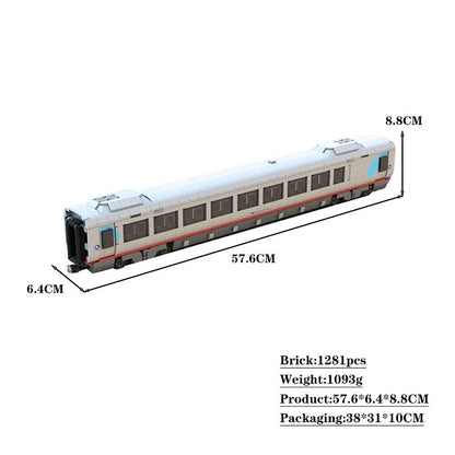 Acela Business Class Coach MOC Building Kit | High-Speed Train Model - 2