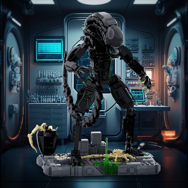 Acid-Drooling Biomechanical Alien MOC Building Kit - 2