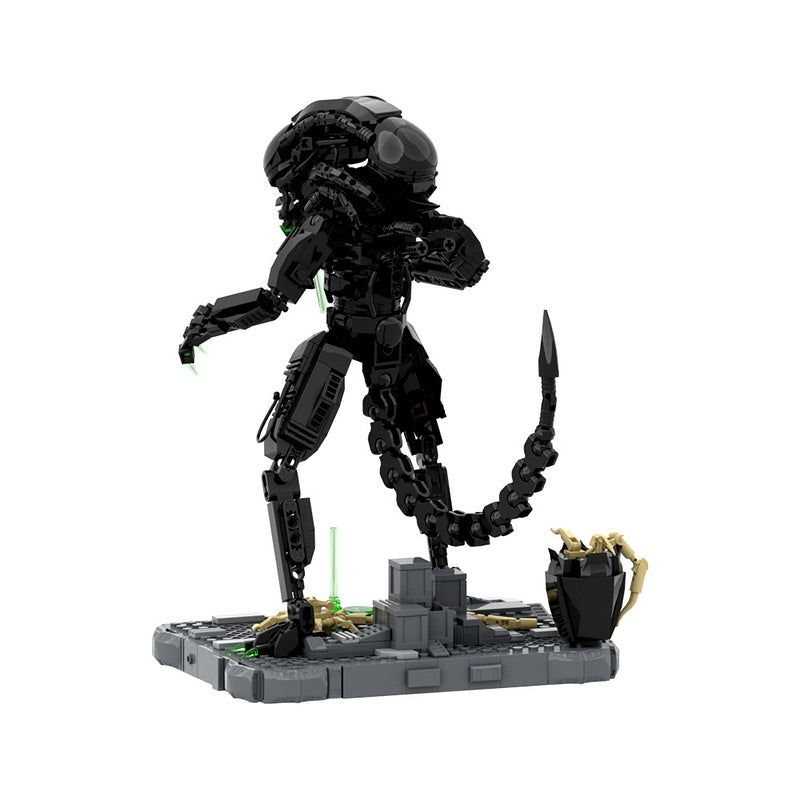 Acid-Drooling Biomechanical Alien MOC Building Kit - 6