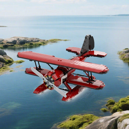 Acrobatic Seaplane MOC Building Kit | Amphibious Aircraft Model - 3