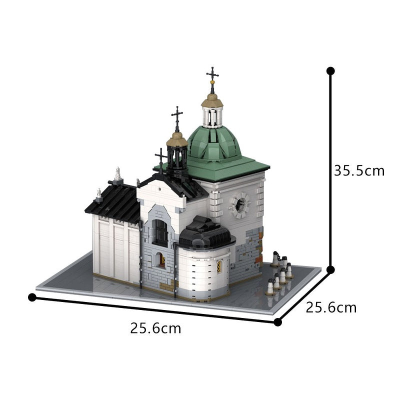 Adalbert's Church MOC Building Kit | Medieval Architecture Model - 4