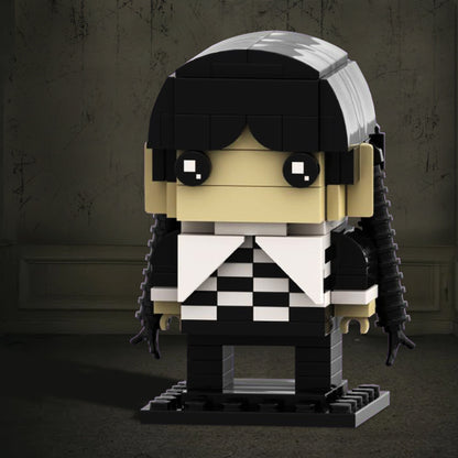 addams brickheadz | wednesday | moc-134893 - 1