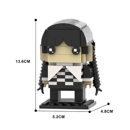 addams brickheadz | wednesday | moc-134893 - 4