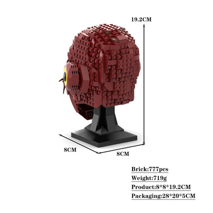admiral ackbar head helmet building set | star wars | moc-111289 - 4