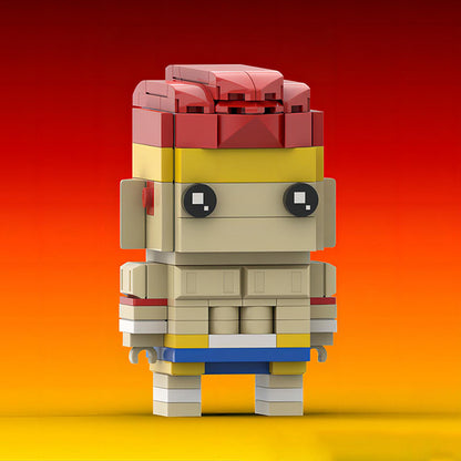 adon brickheadz building kit | street fighter | moc-138386 - 2