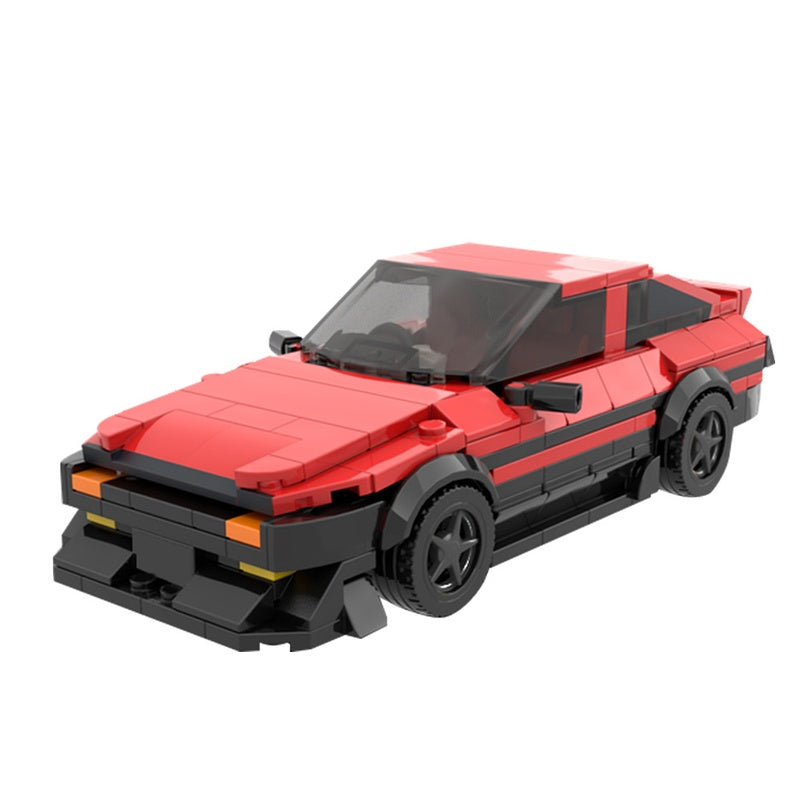 AE86-Style 80s Japanese Drift Coupe Red Building Kit | LEGO-Compatible MOC - 5