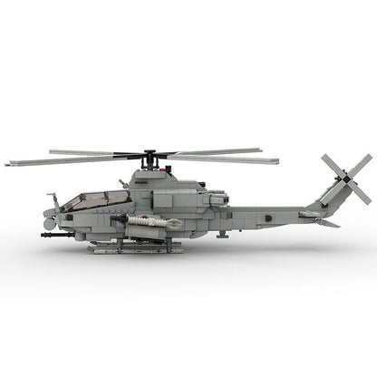 AH-1Z Viper Attack Helicopter MOC Building Kit | Military Aircraft Model - 3