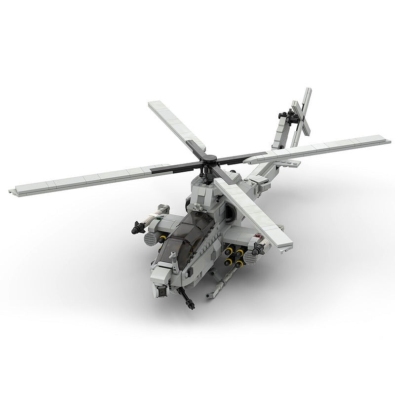 AH-1Z Viper Attack Helicopter MOC Building Kit | Military Aircraft Model - 4