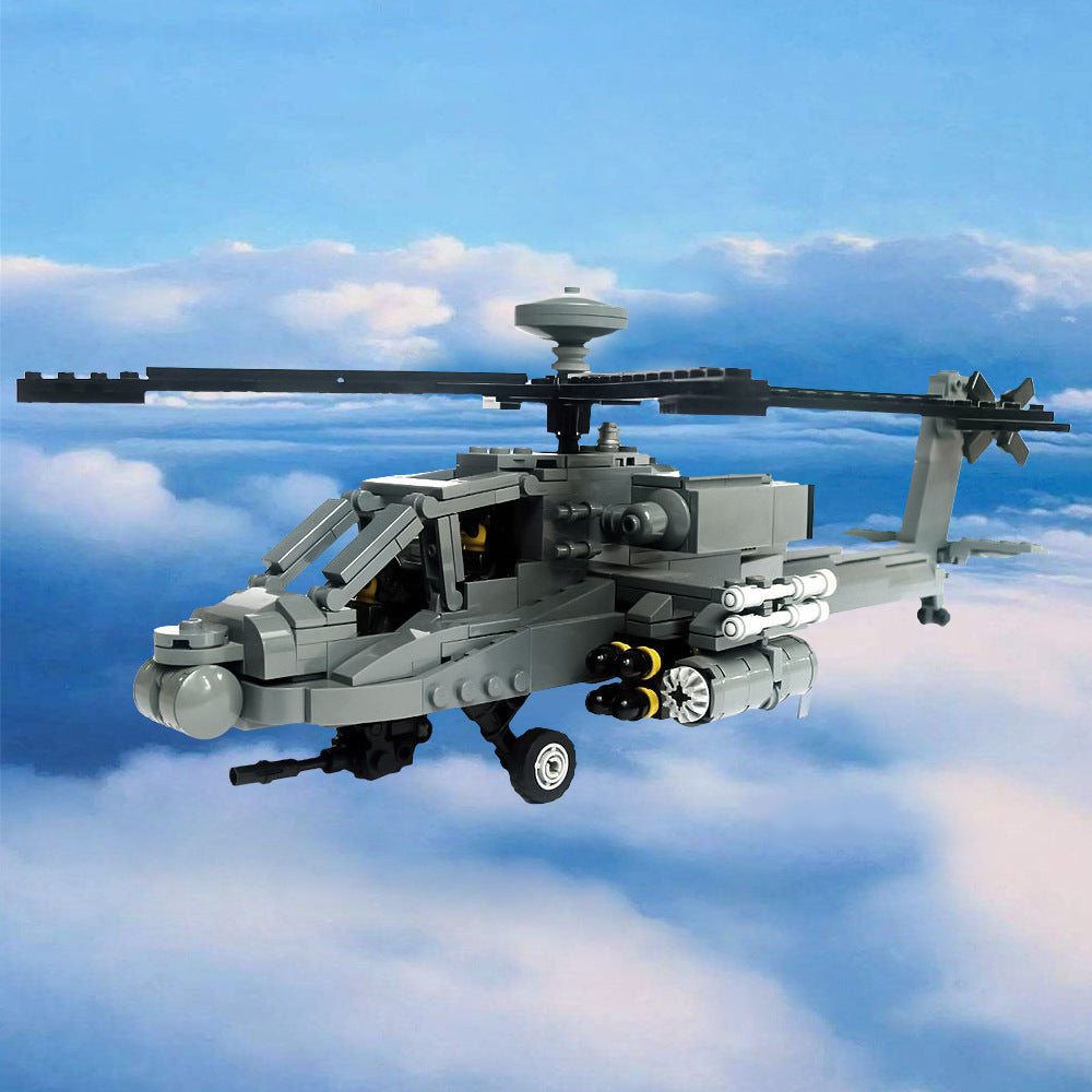 AH-64D Apache Longbow Helicopter Building Kit | LEGO-Compatible MOC - 2