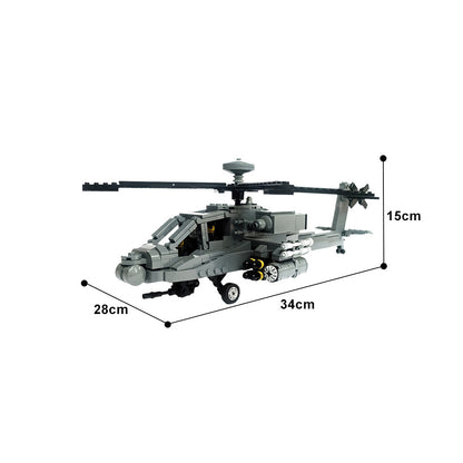 AH-64D Apache Longbow Helicopter Building Kit | LEGO-Compatible MOC - 5