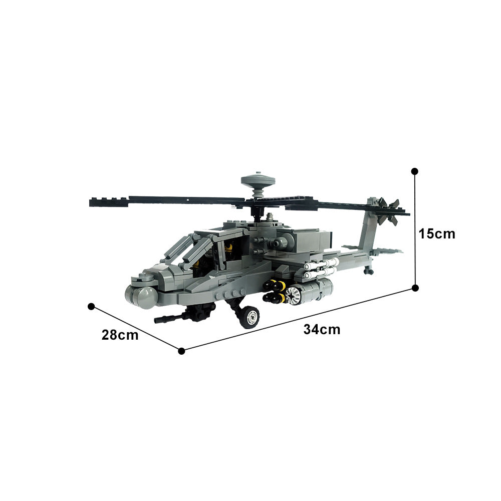 ah-64d apache longbow helicopter building set | moc-154144 - 5