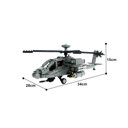 ah-64d apache longbow helicopter building set | moc-154144 - 5