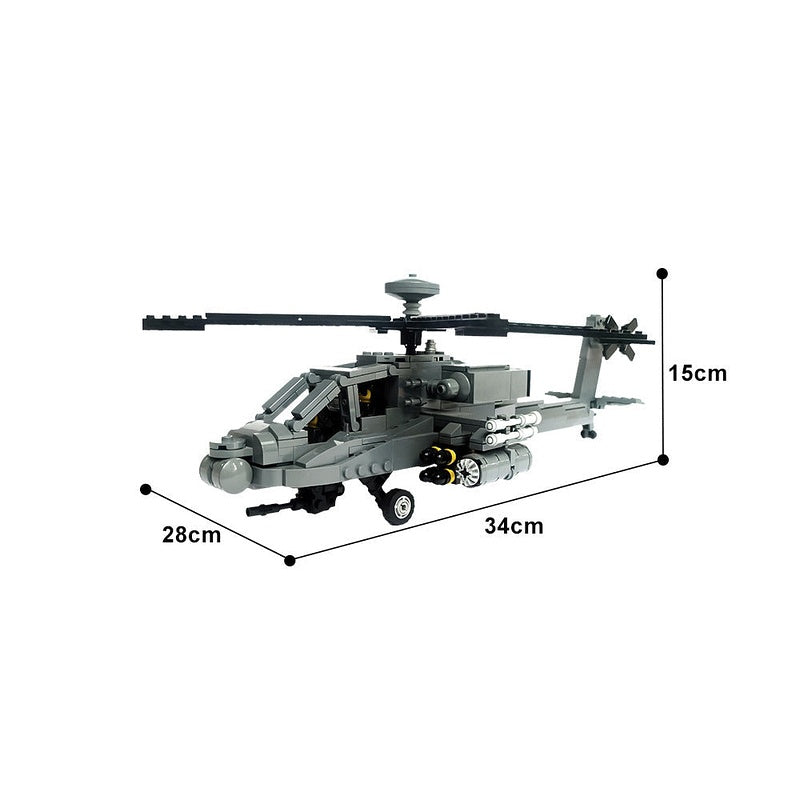 AH-64D Apache Longbow Helicopter MOC Building Kit | Attack Aircraft Model - 5