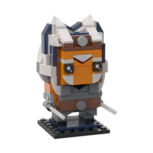 ahsoka tano mandalorian brickheadz | star wars | moc-62382 - 1