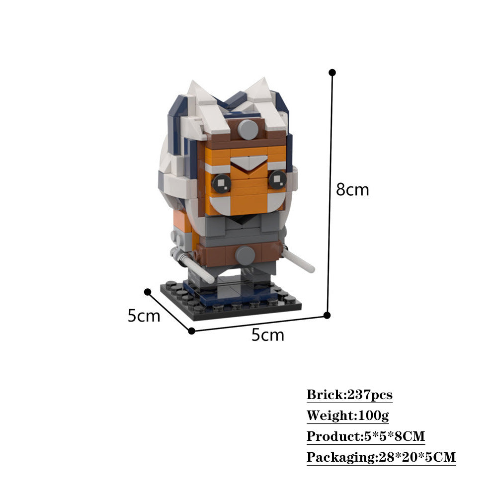 ahsoka tano mandalorian brickheadz | star wars | moc-62382 - 3