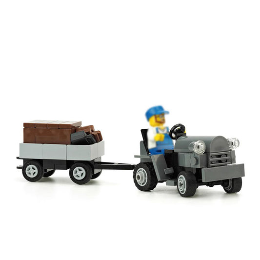 aircraft tow tractor building set | moc-10031 - 1