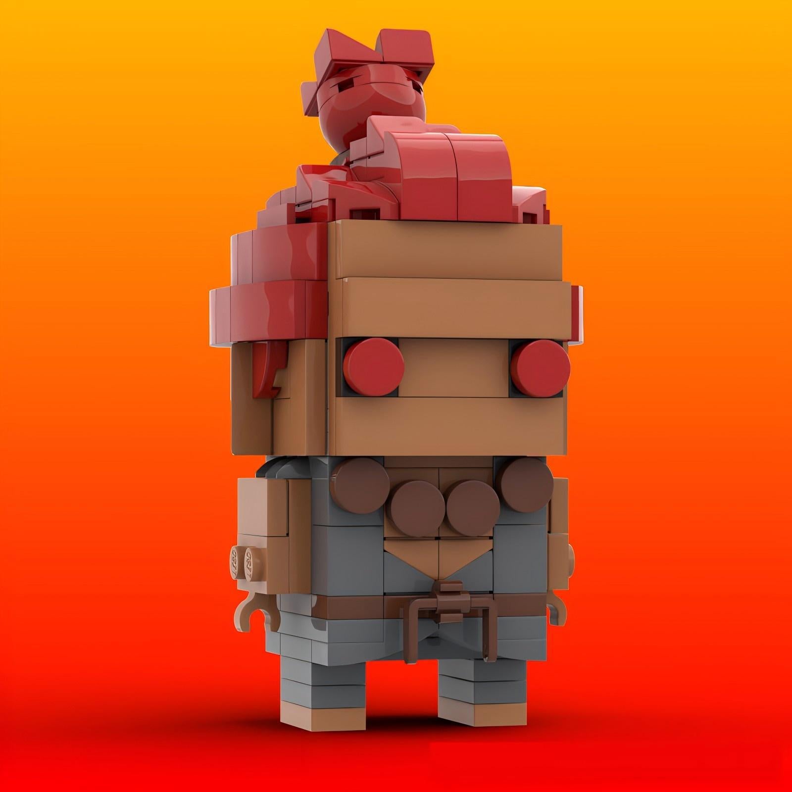 akuma brickheadz building kit | street fighter | moc-92738 - 3