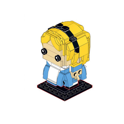alice in wonderland brickheadz building set | moc-31453 - 4