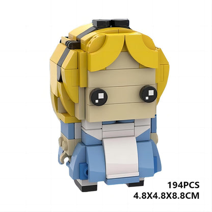 alice in wonderland brickheadz building set | moc-31453 - 5