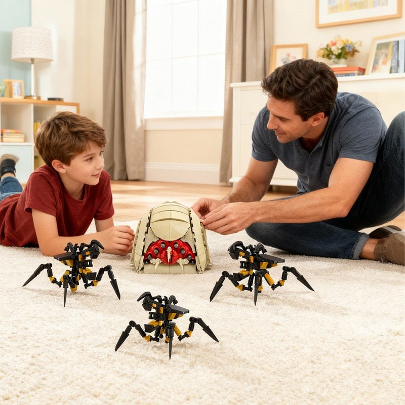 Alien Brain Worm MOC Building Kit | Sci-Fi Creature Model - 3