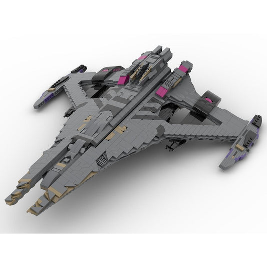 Alien Dreadnought Battleship MOC Building Kit - 1
