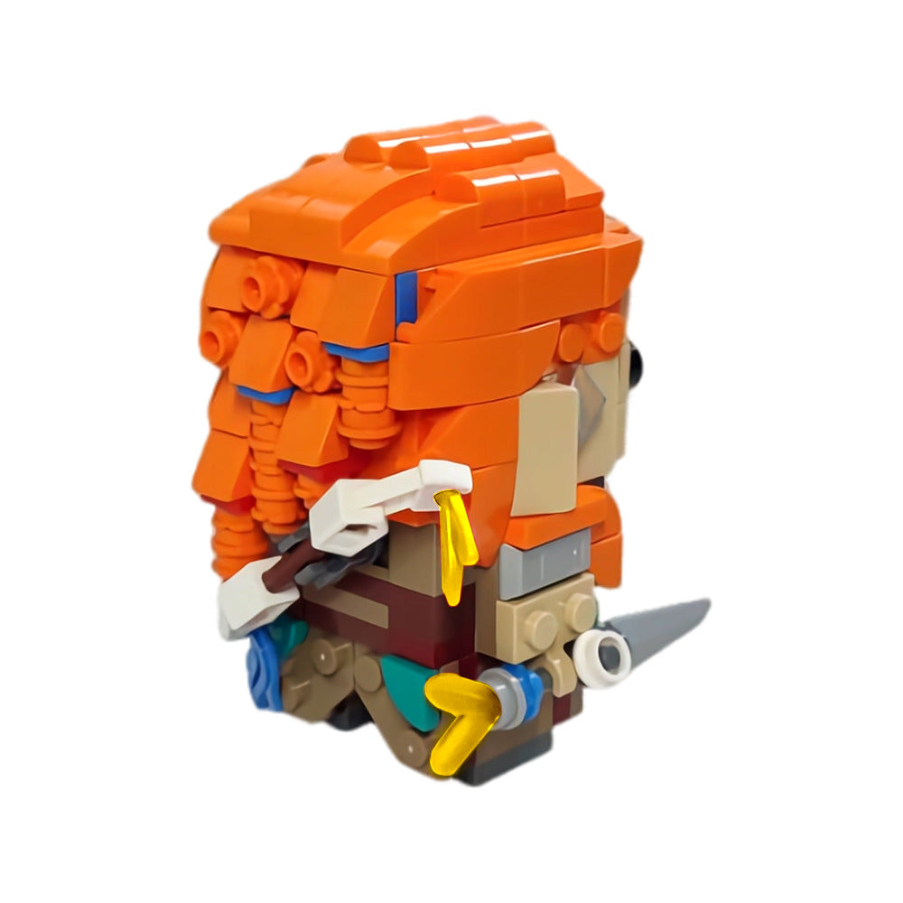 aloy brickheadz building set | horizon zero dawn | lego compatible - 1