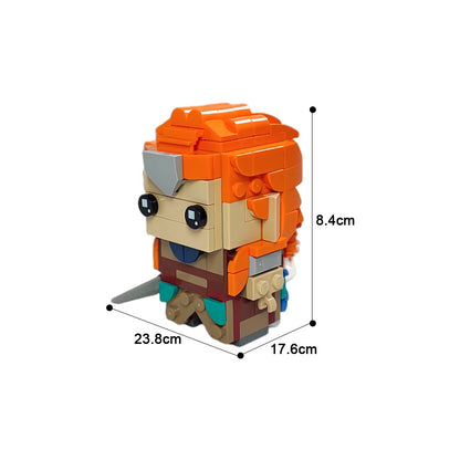 aloy brickheadz building set | horizon zero dawn | lego compatible - 2