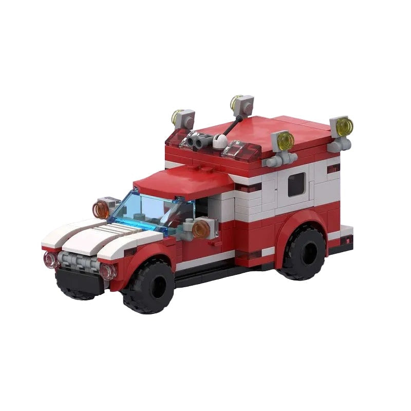 Ambulance MOC Building Kit | 5-Stud Wide Emergency Vehicle Model - 1