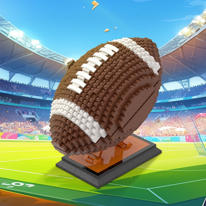 American Football Ball MOC Building Kit | Sports Display Model - 3