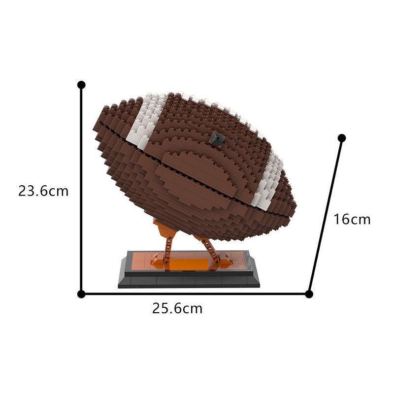 American Football Ball MOC Building Kit | Sports Display Model - 4