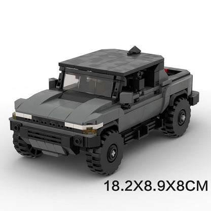 American Off-Road Electric Pickup Truck Hard Top Building Kit | LEGO-Compatible MOC - 6